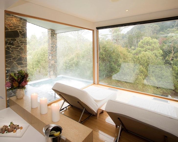 Spa interior in Peppers Cradle Mountain Lodge