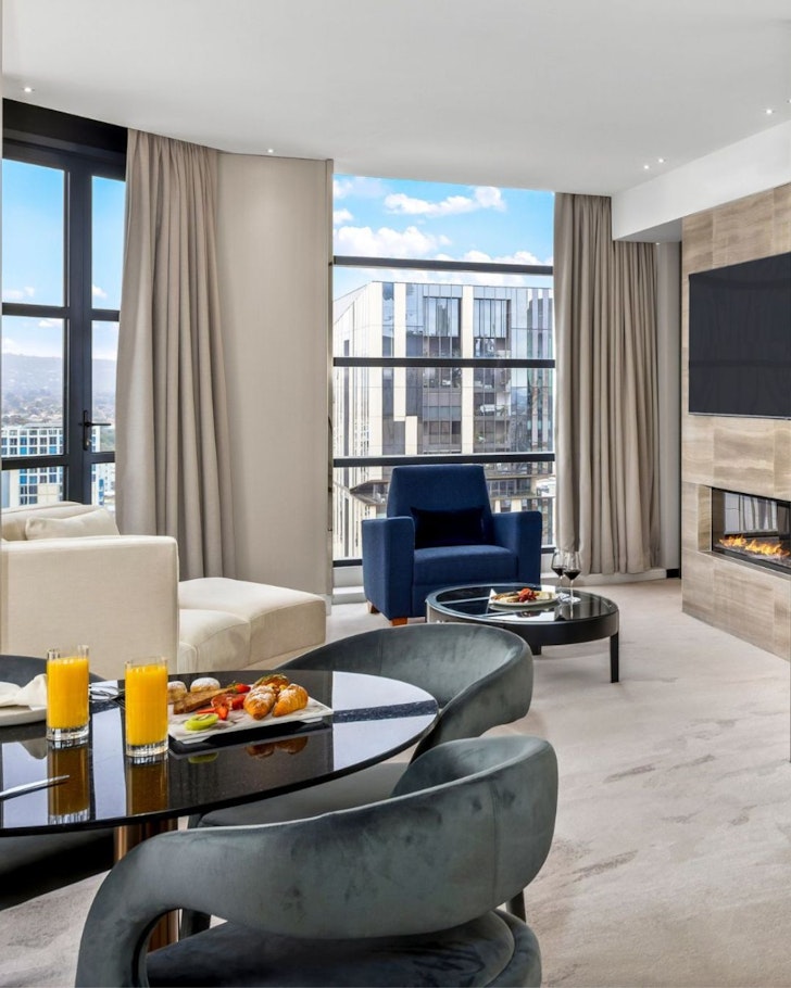 A room with a city view at Peppers Waymouth Hotel one of the best Adelaide hotels