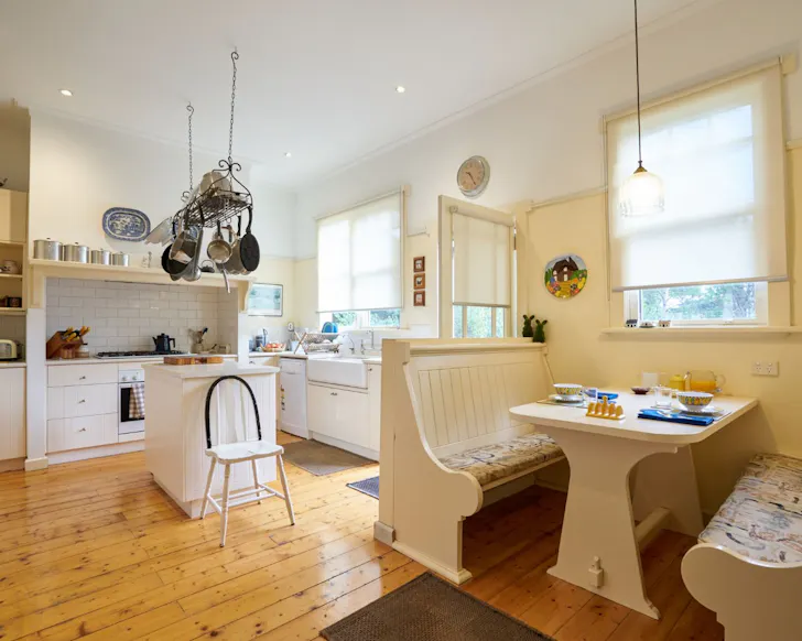 The kitchen at Plovers Rest Homestay one of the best Phillip Island Airbnbs