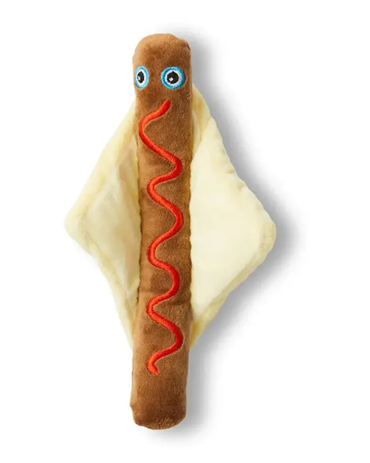 Plush Sausage Sizzle Dog Toy