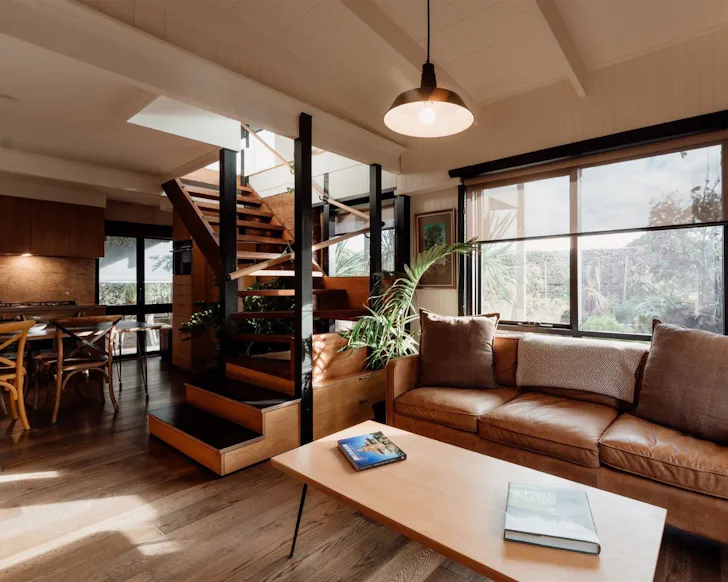 The living space at Poet's Corner House one of the best Phillip Island Airbnbs