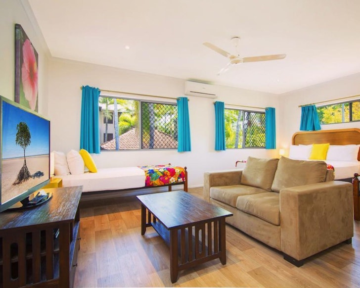 A colourful room at the Port Douglas Motel one of the best motels in Australia