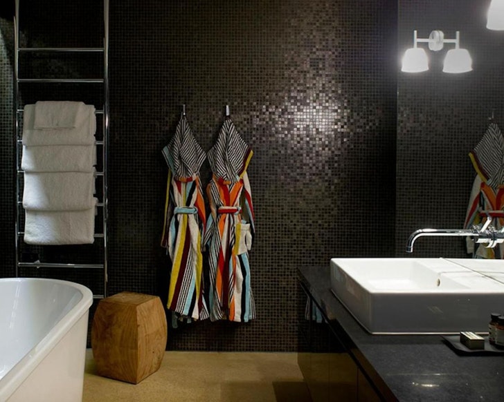 The Missoni bathrooms in the bathroom at Port Phillip Estate one of the best winery stays Victoria