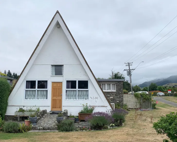 The pointed exterior of Pottery Corner best Hanmer Springs accommodation