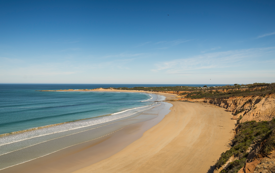 A calm stretch of ocean at one the best walks in Victoria.