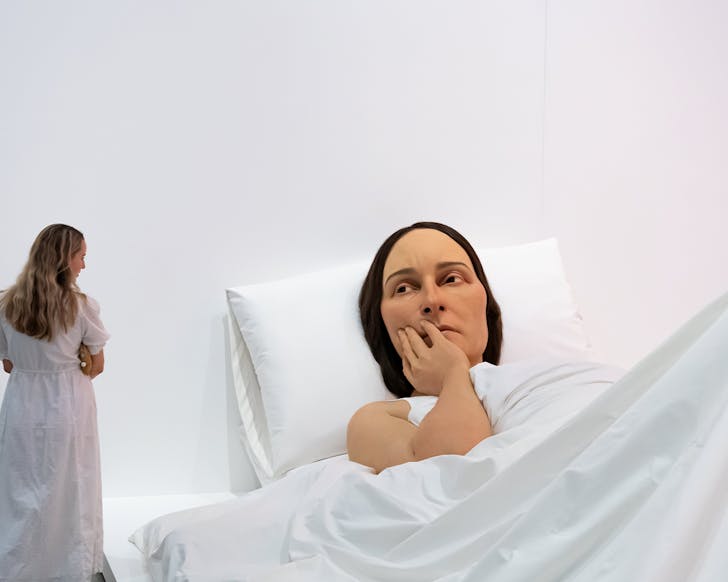 a large sculpture in an exhibition