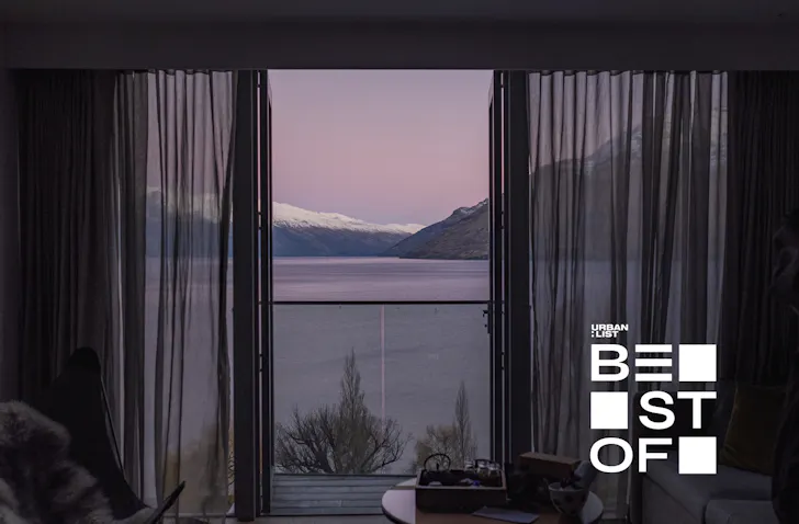 A view over the lake and snow-capped mountains at QT Queenstown, one of the best hotels around.