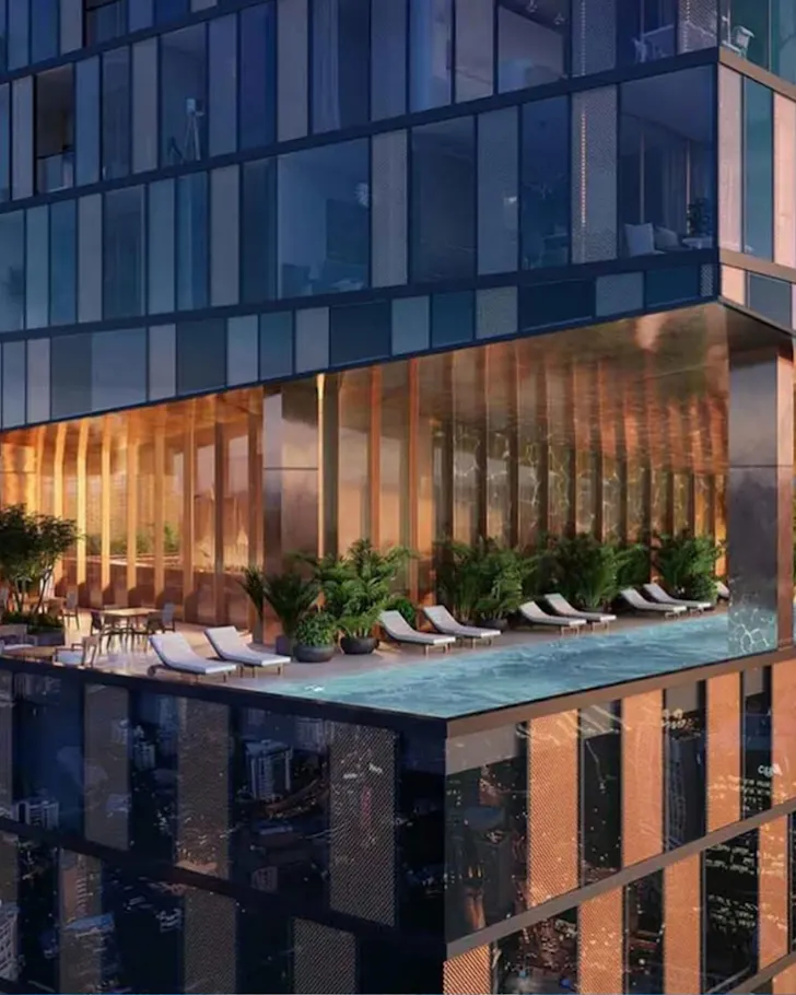 An artist's imagining of the external facade of the QT Parramatta.