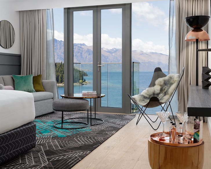 Room with a view at QT Queenstown, one of the best places to stay in Queenstown. 