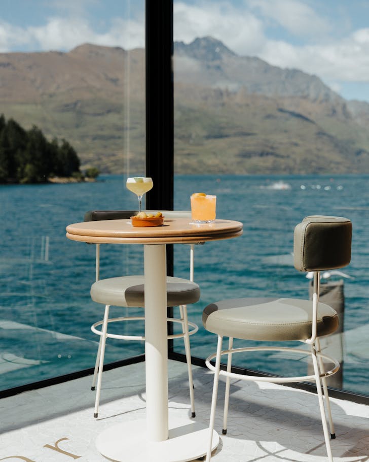 Queenstown bar with a view of Cecil Peak