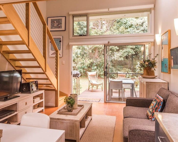 View of multi level room