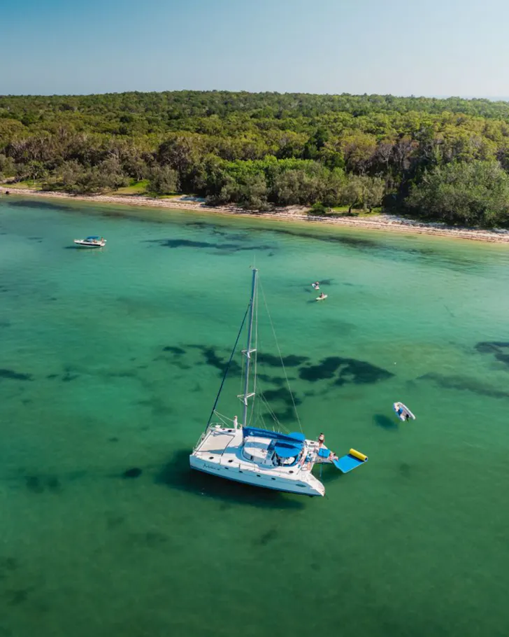 Boat and island