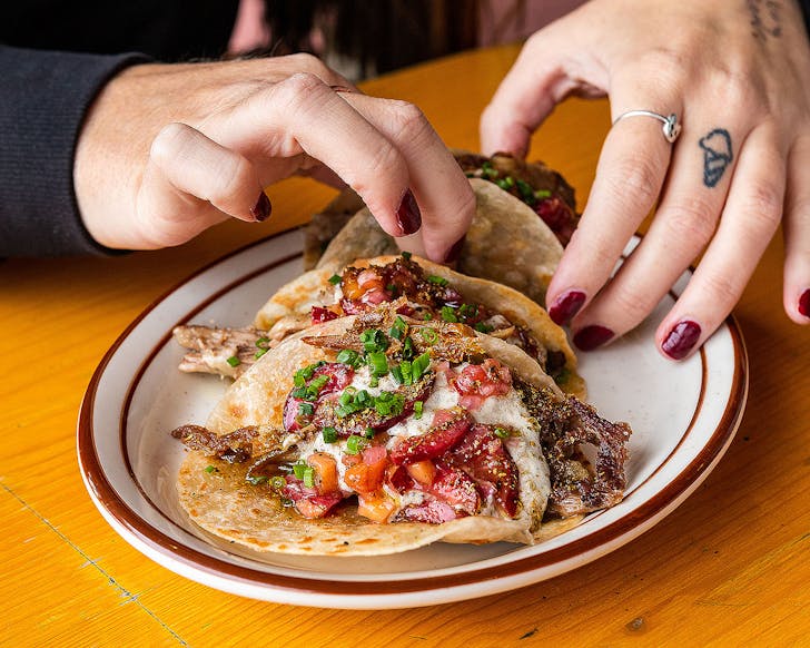 The duck tacos at Ragtag, one of Auckland's best restaurants for 2022. 