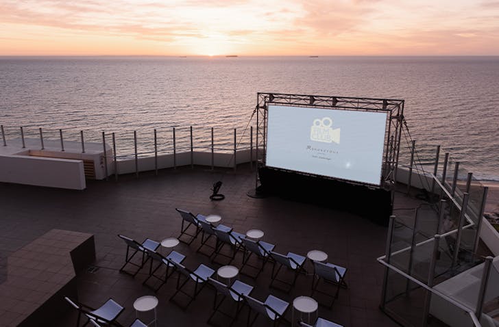 A Perth outdoor cinema overlooking the beach.