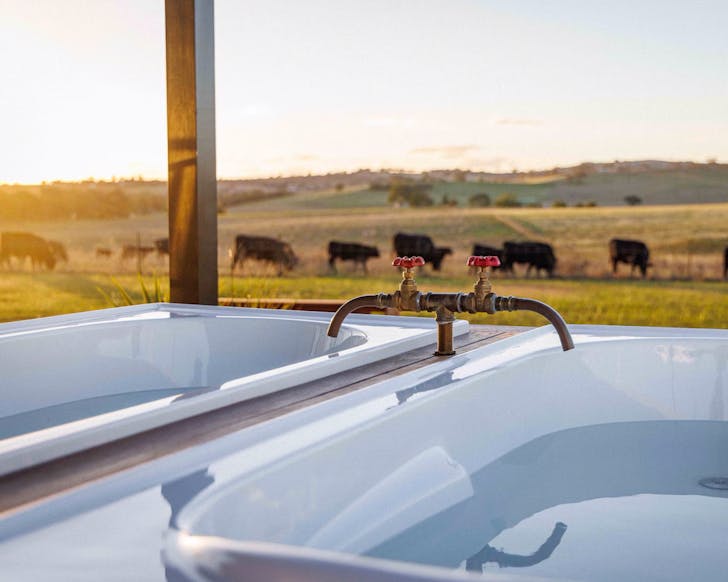 rest farm stay airbnb with hot tub near sydney nsw accommodation