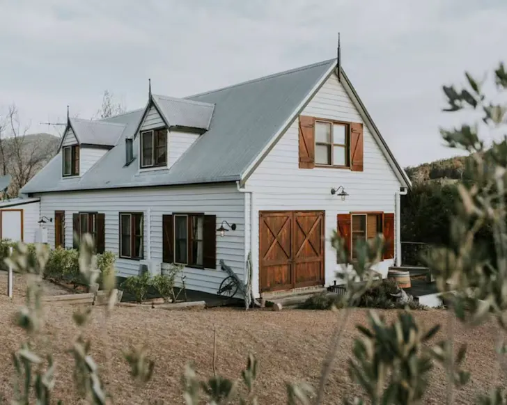 The white exterior of River Ranch one of the best NSW Airbnbs