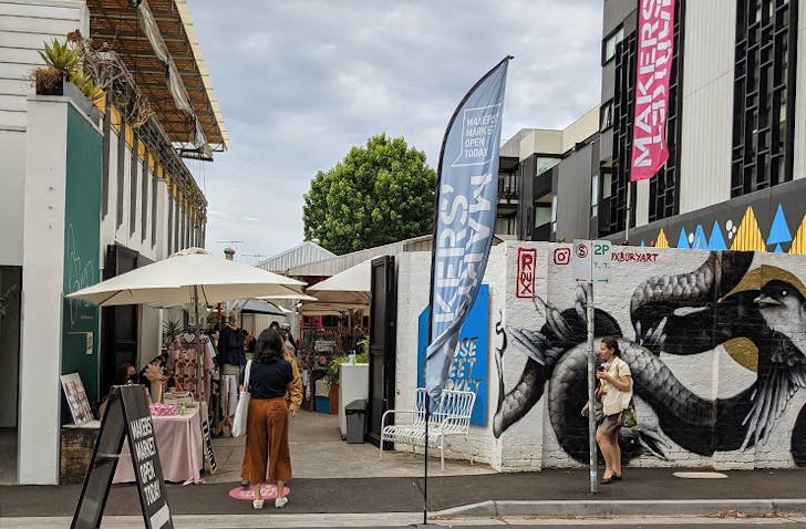 The front of Rose Street Market In Fitzroy, one of the best things to do in Fitzroy.