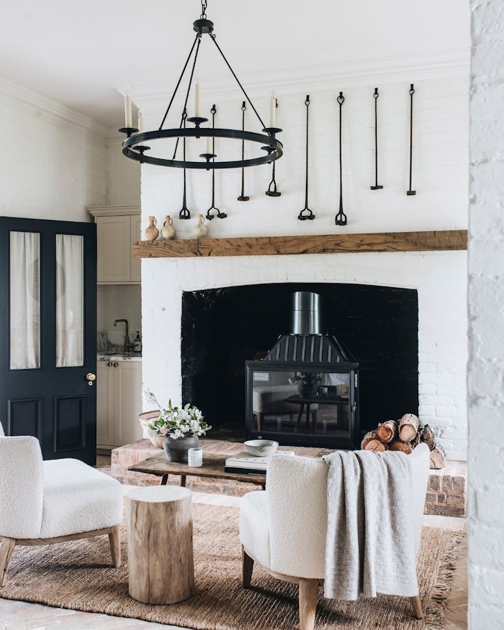 The stylish lounge at Rosedale Farm best NSW farm stays