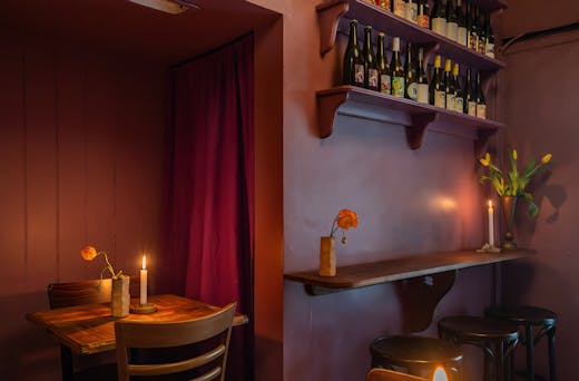 A romantic setting at Roses Dining Room.