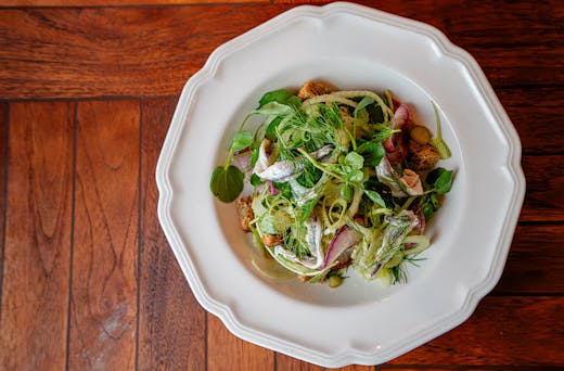 A gorgeous vegetable dish at Roses Dining Room.