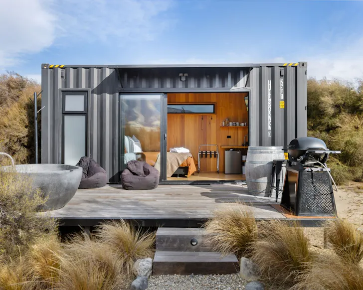 An exterior view of Rua best tiny homes New Zealand