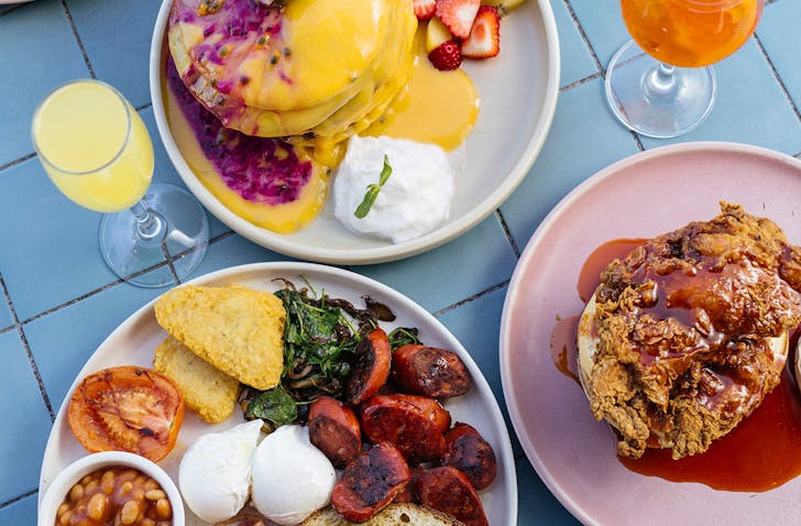 Plate of food on table