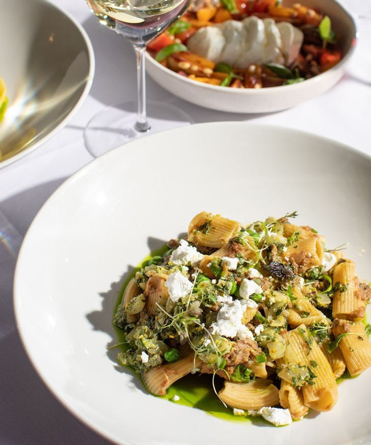 a plate of pasta at a sunshine coast italian restaurant