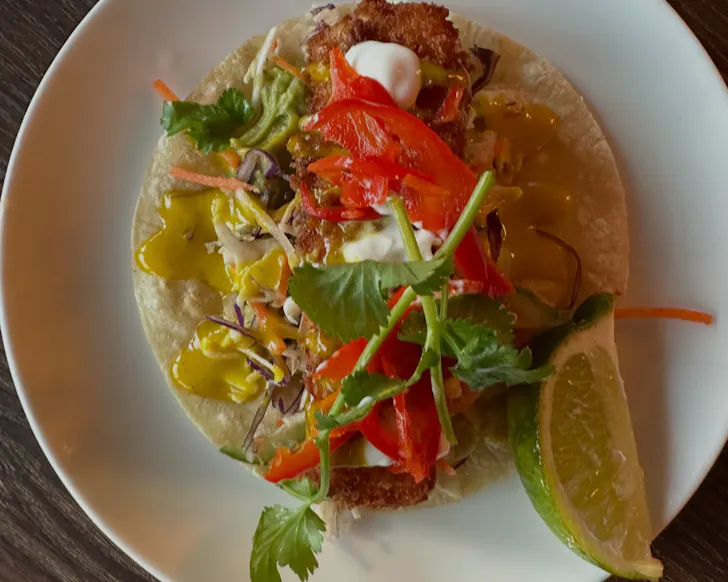 Taco on a plate