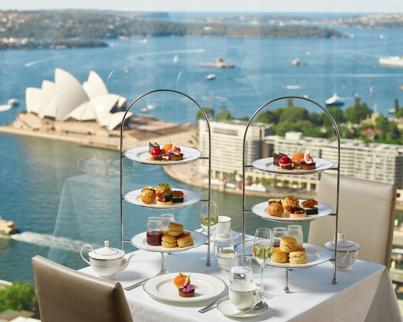 High tea overlooking Sydney Harbour