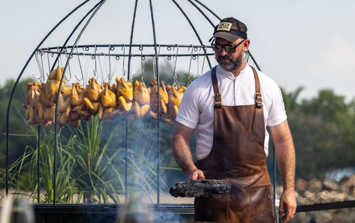 Dave Pynt cooking
