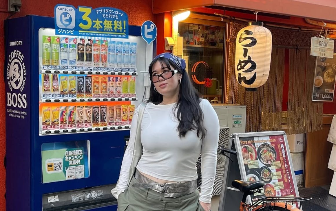 Woman travelling in Japan