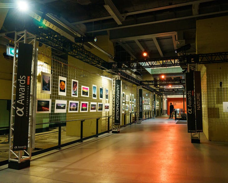 Film room with photos