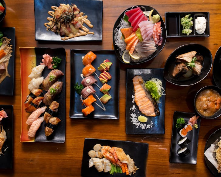 A selection of dishes from Sakura Japanese Cuisine, one of Christchurch's best Japanese restaurants. 