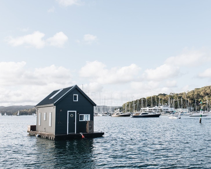 A view of The Salty Dog on the water, one of the best Sydney Airbnbs