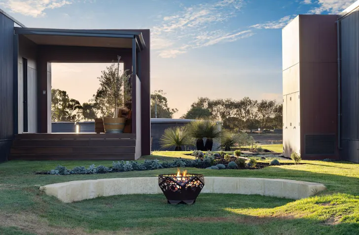 The firepit at Samphire Chalet Tuart best Airbnbs Busselton