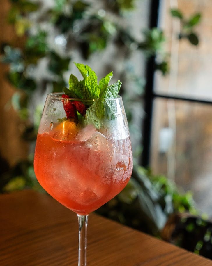 A cold glass of The Broken Lantern's sangria, one of the best summer sips. 