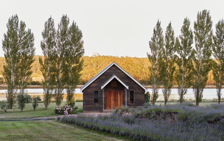 A small barn next to a lake with lavender fields, a top Daylesford restaurant. 