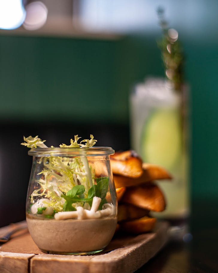 The mushroom pot at Saxon + Parole sits waiting to be devoured.
