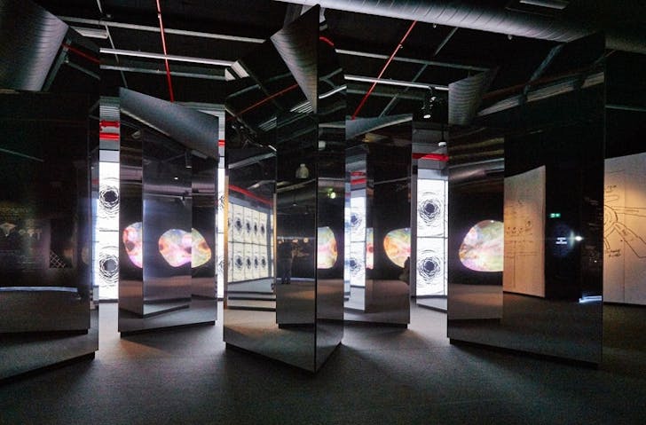  A large room with mirror walls inside the Melbourne Museum a best things to do in Melbourne.