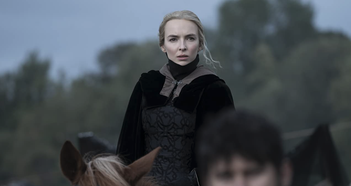 Jodie Comer as Marguerite de Carrouges in The Last Duel.