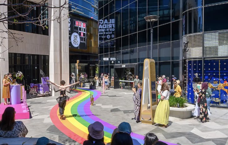 pridefest rainbow runway