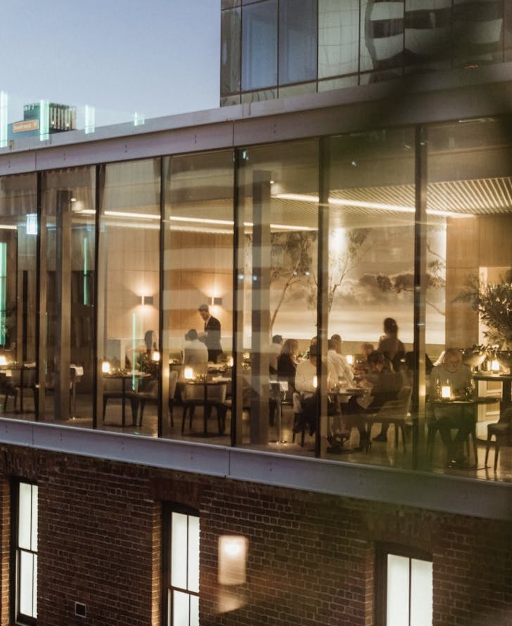 outdoor shot of high rise wildflower restaurant 