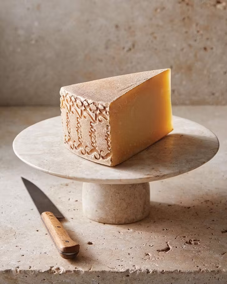Cheese on stand.