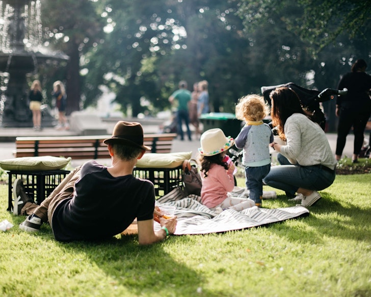 A family enjoying the moment at the festival
