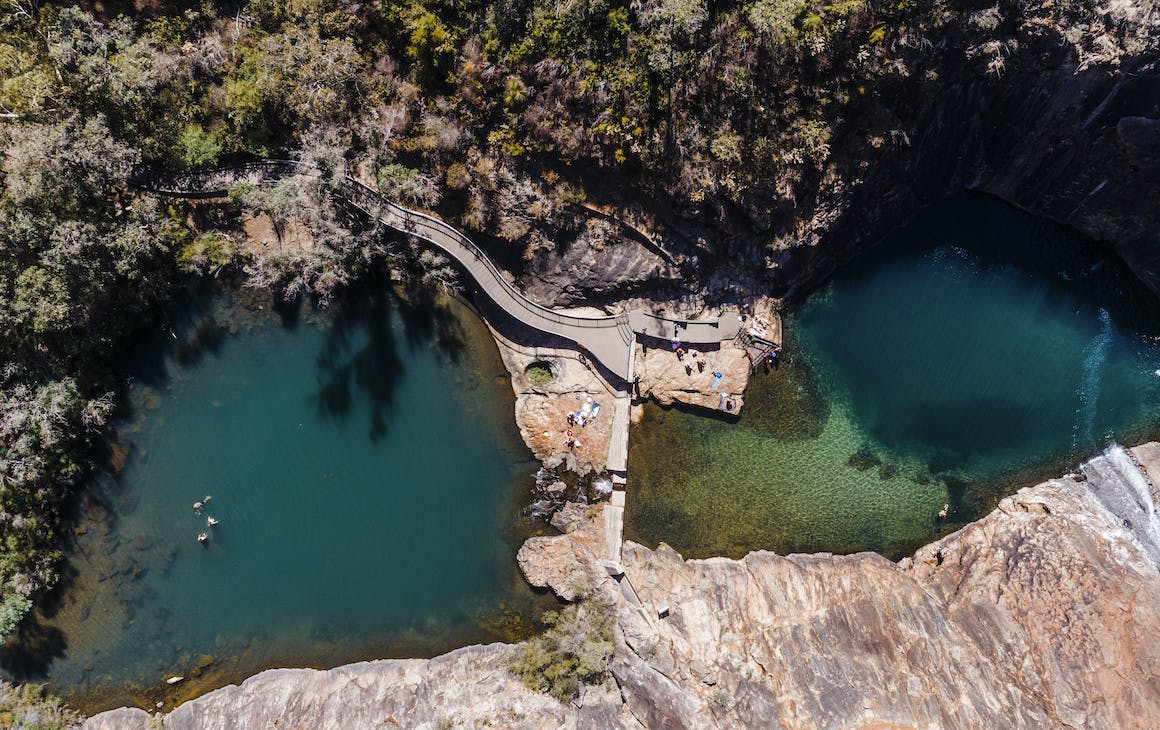 Serpentine Falls Shot From Above