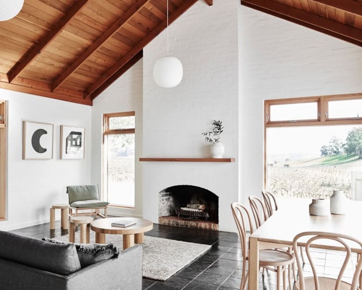 The Homestead overlooking the vines at Seville Estate one of the best winery stays Victoria