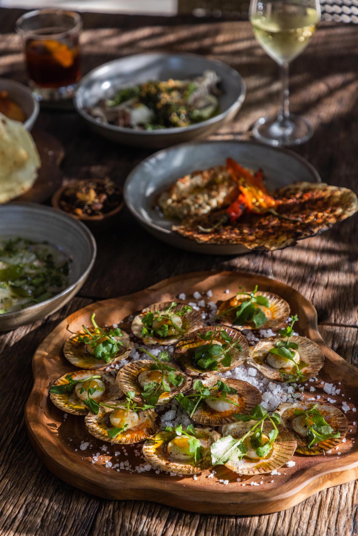 Moon Scallops at Shelter, one of Balis' best restaurants