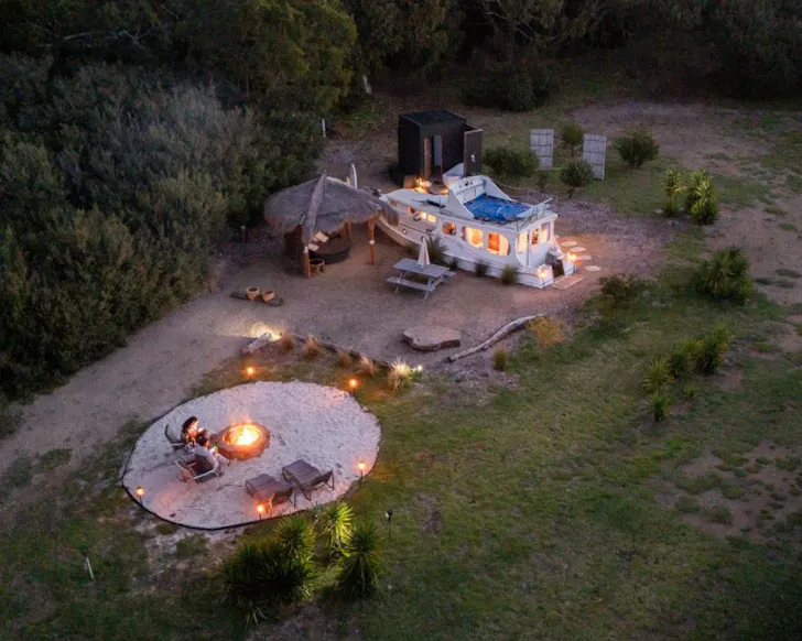 An aerial view of Shipwrecked Oasis, Victoria