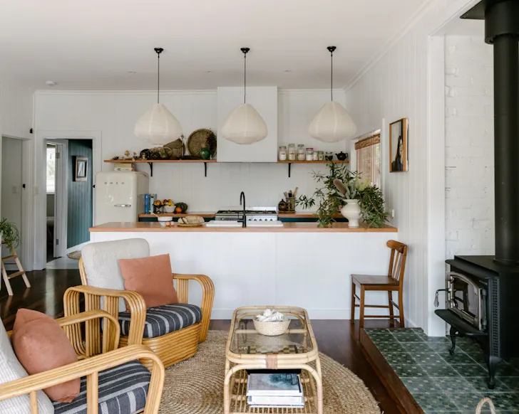 The kitchen at Shipwrights Mistress one of the best WA Airbnb stays