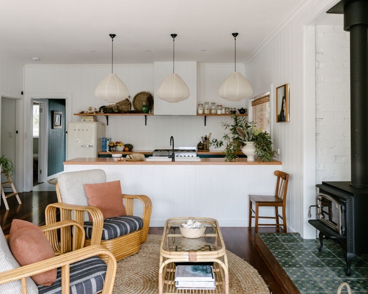 The kitchen at Shipwrights Mistress one of the best WA Airbnb stays